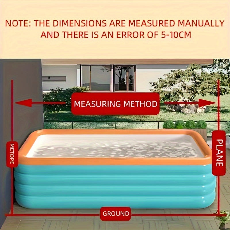 Inflatable Pool, Large Family Backyard Outdoor Summer Party Kids for Garden, Patio and Yard Use — image 7