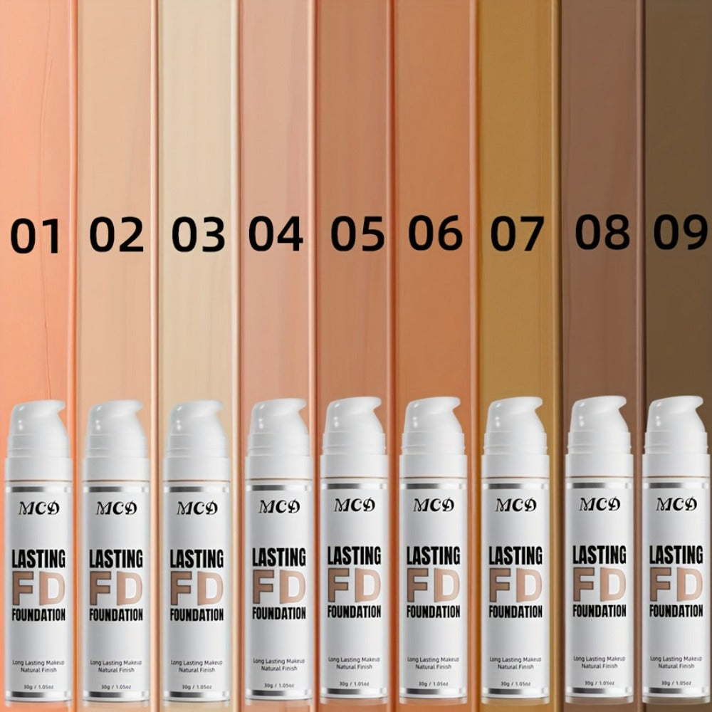 MCO Liquid Foundation Two-Bottle Set with Pump Dispensers and Nine Matching Shade-Code Pairs — image 4