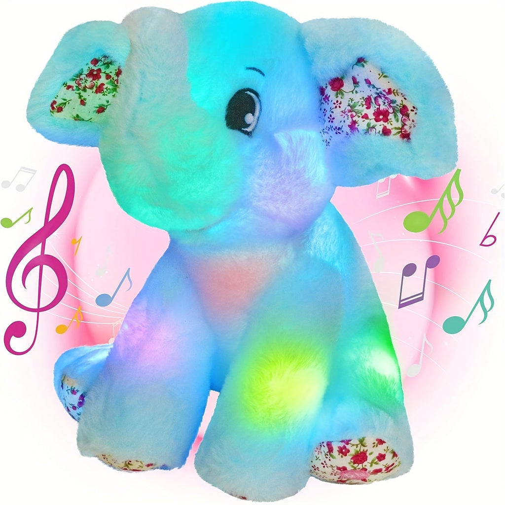 Plush Toy Blue Elephant with LED Glow and Optional Lullaby Music for Soft Room Display and Gifting — image 15