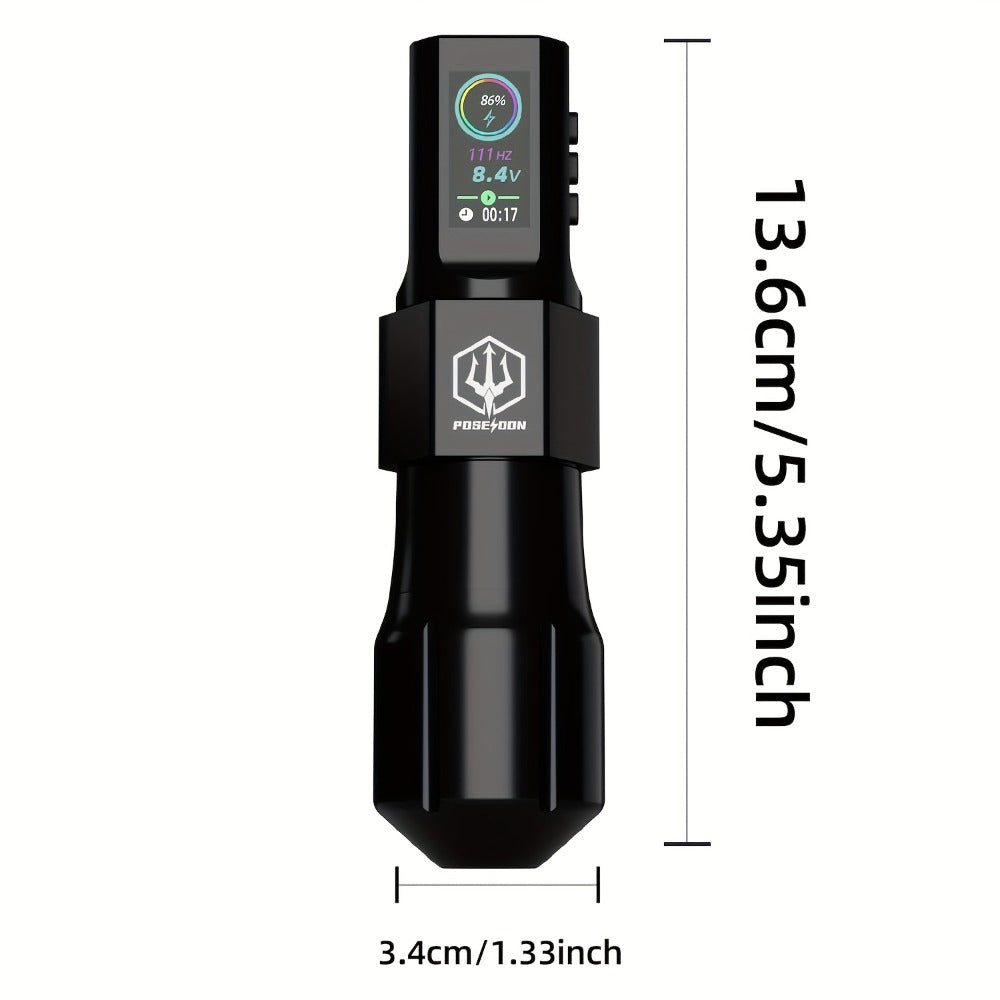 Professional Tattoo Machine Kit Wireless with LED Display - LTK08 Rotary Pen 20 Needles for Temporary Body Art, Festivals and