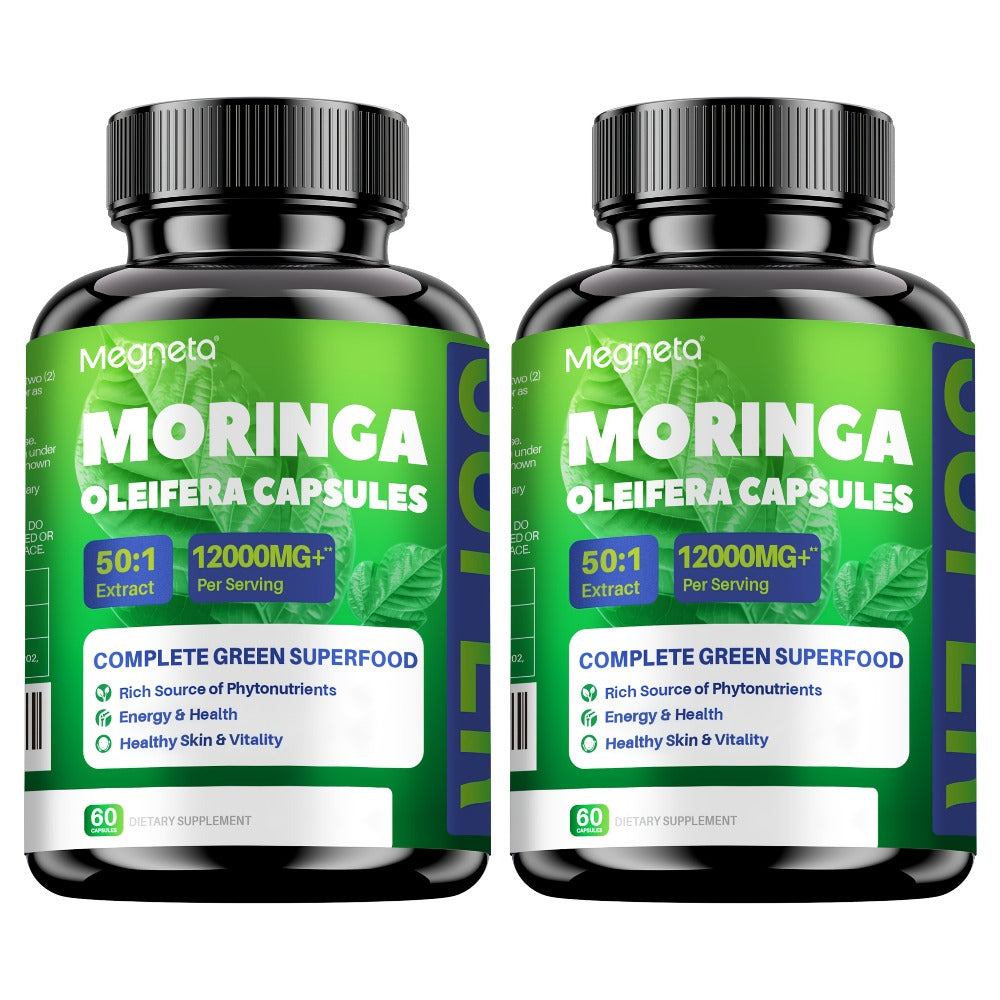 Herbal Supplements with Megneta Label, Moringa Oleifera 12000mg per Serving, 60 Capsules per Bottle — image 5