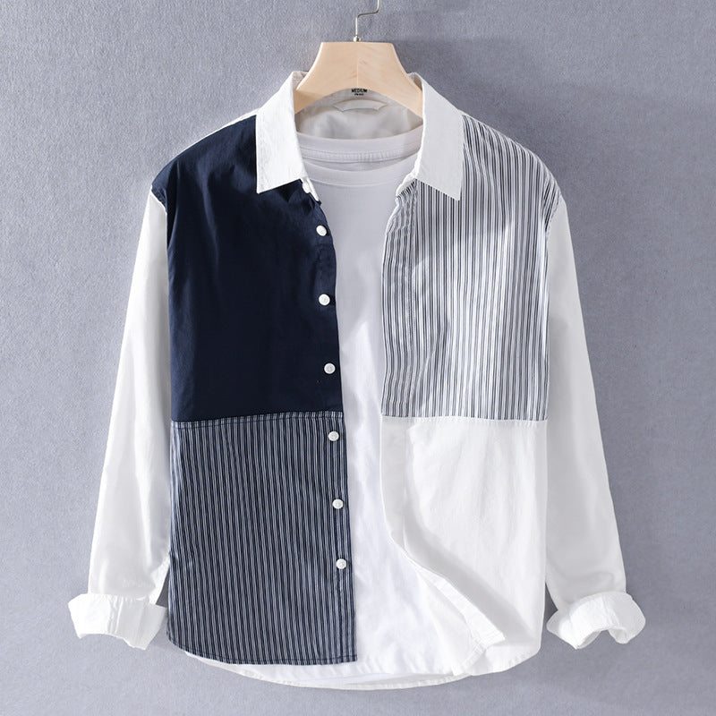 Fashion Youth Stripes Polo Collar Top