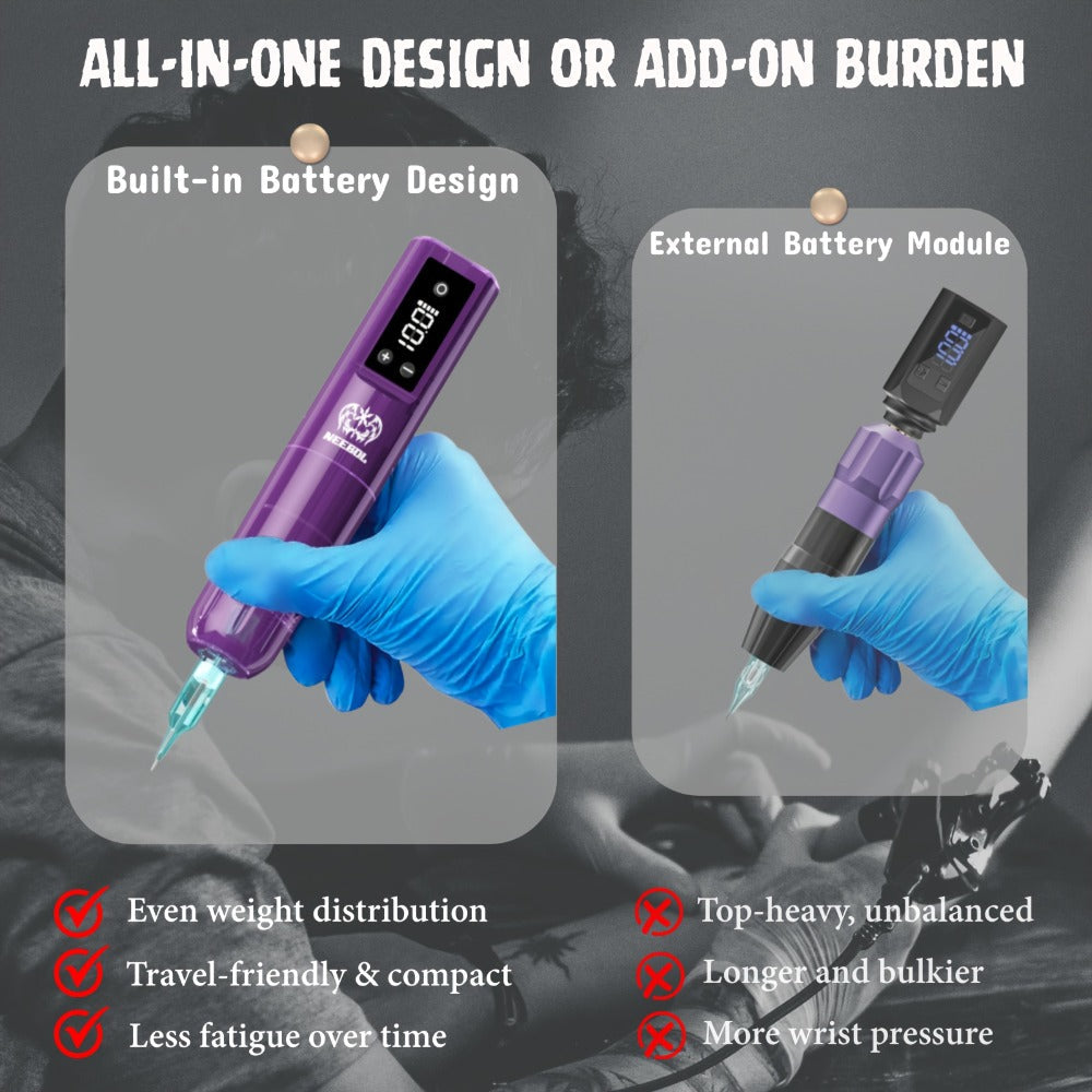 Wireless Rotary Tattoo Machine Neebol Cordless Pen, 6- Battery Life, Portable Design, Cartridge Compatible — image 3