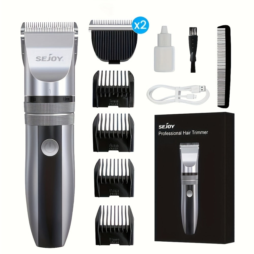 Beard Trimmer for Men Cordless Electric USB Rechargeable with Precision Dial 5-Level Adjustable – Mustache Facial Hair Trimme