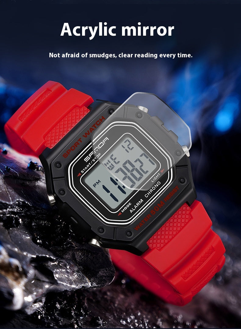 Swimming Waterproof Youth Electronic Watch Simple Alarm Clock