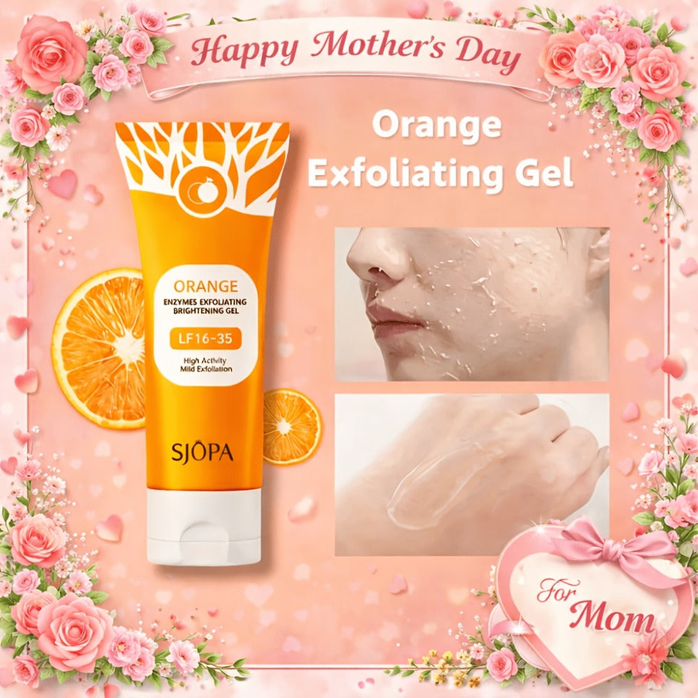 Exfoliating Face Gel 100g - Orange Vitamin C Salicylic Acid Pore Cleansing Physical Exfoliant — image 1