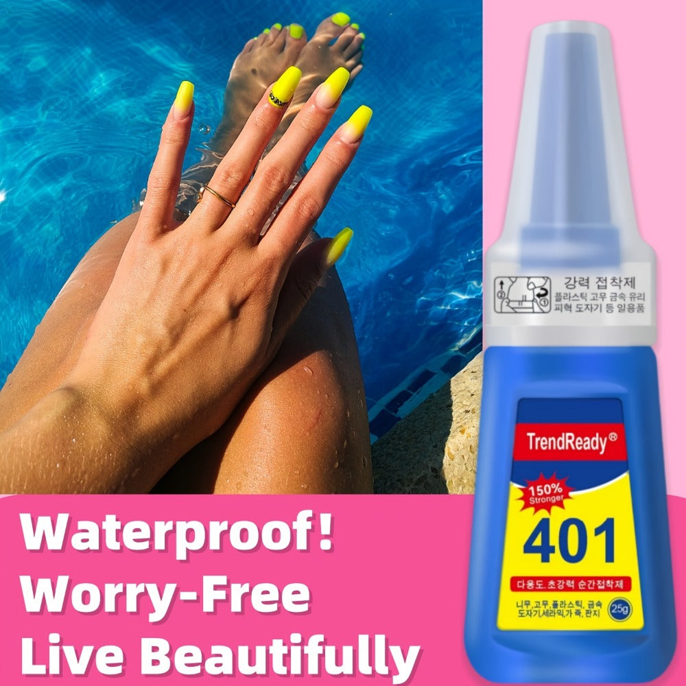 Nail Glue Set, TrendReady 401 25g Bottles in 1+1, 3+1, 5+1 or 7+1 Pack Options with Pointed Nozzles — image 8