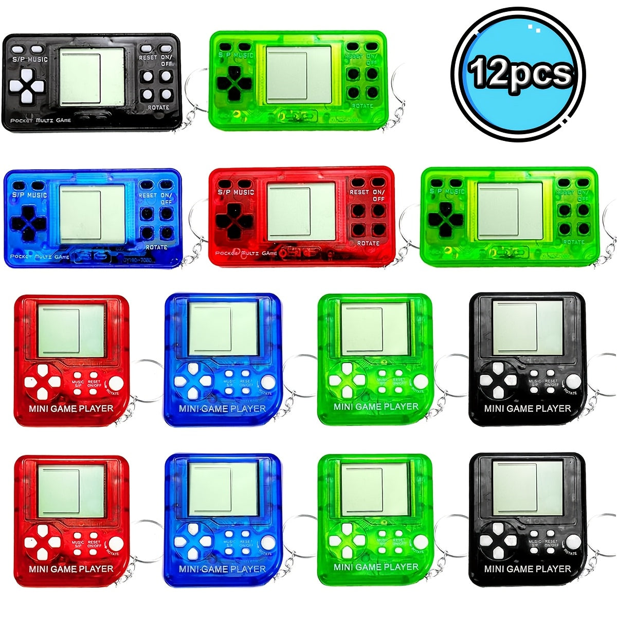 Party Favors Mini Handheld-Console Keychains in 6-, 12- or 25-Piece Packs for Gaming Events — image 9