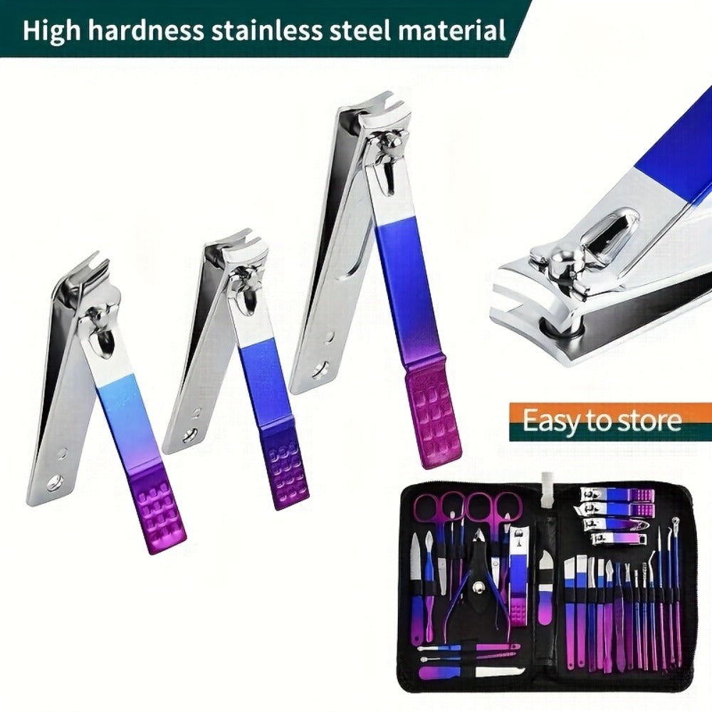Manicure Set 9 18 30 60pcs Professional Nail Clipper Pedicure Kit Portable Travel Grooming Tools – Cuticle Trimmer Nail File 