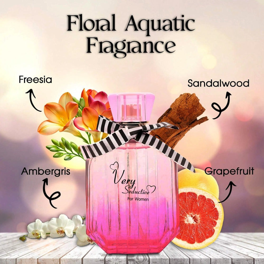 Perfume for Women Very Seductive in Pink Spray with Floral-Woody Profile and 3.4 fl oz Format — image 3