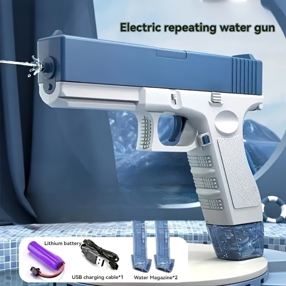 Rechargeable Dual-Magazine Electric Water Blaster with Two Swappable Tanks and Pink Finish — image 7