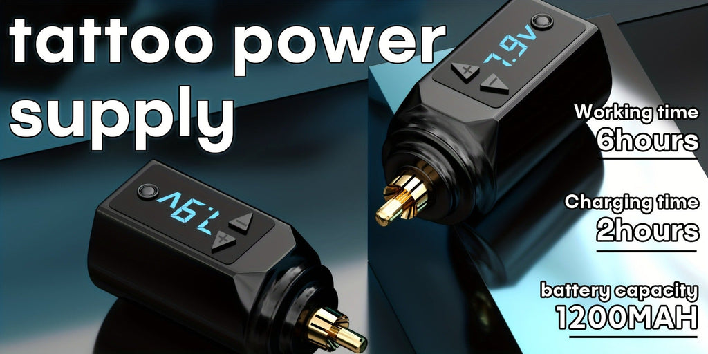 PS083 1200mAh RCA Tattoo Power Supply with LED Voltage Display, 3–12V Control and USB Charging — image 10
