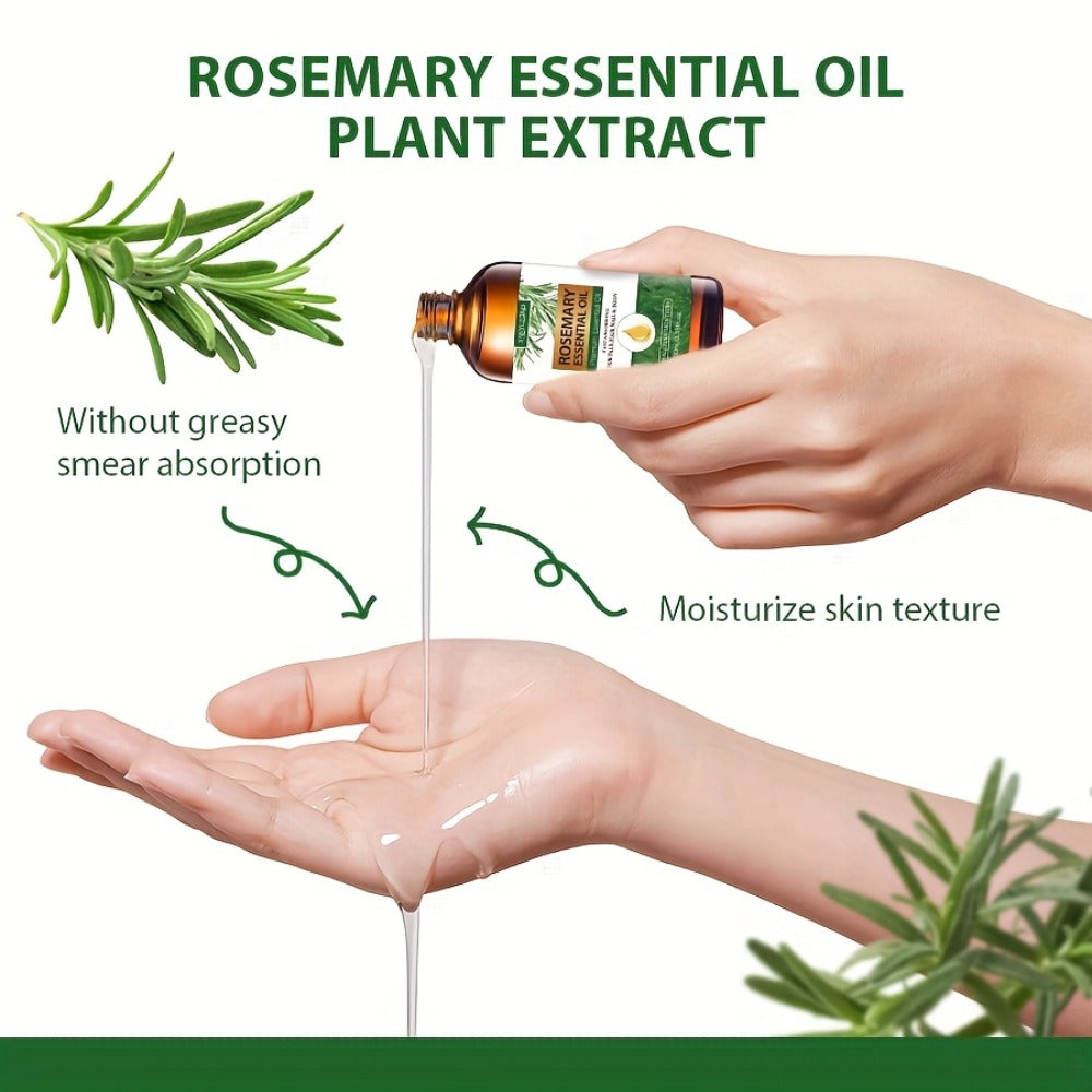 Essential Oil Rosemary External-Use Dropper Bottle with 1-Piece, 2-Piece or 1.01oz Available Options — image 2