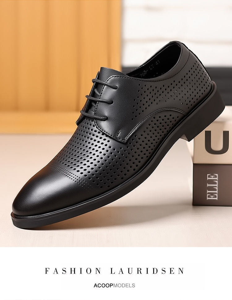 Men's Fashionable Casual Business Leather Shoes With Soft Soles