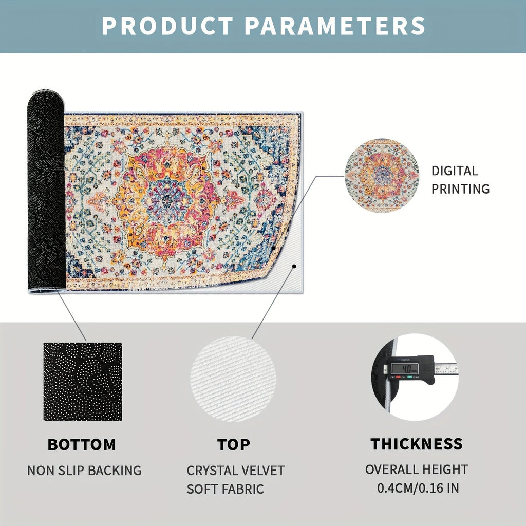 Outdoor Rug | Bohemian Vintage Machine Washable Patio RV Camping Picnic — image 9