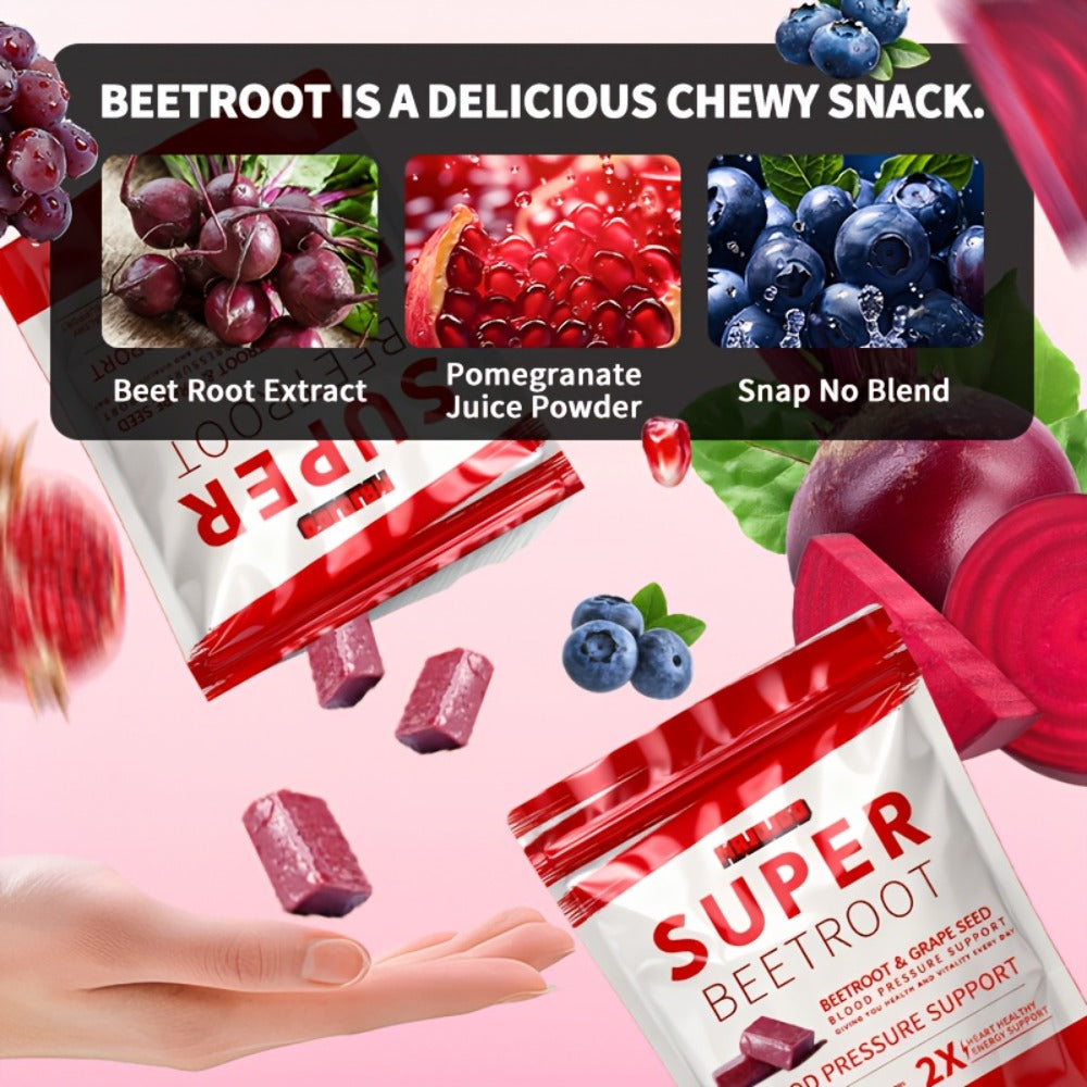 Beetroot Gummies Chewable Supplement with Beetroot Powder Vitamins Minerals & Antioxidants for Bath Time, Home Spa and Person