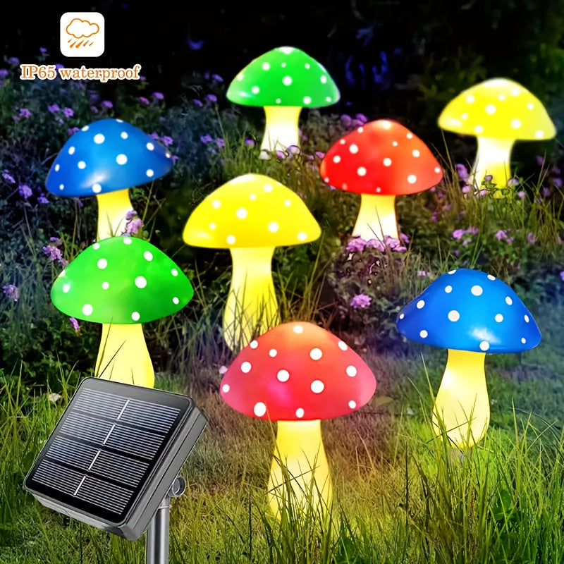 Solar Mushroom Garden Lights Outdoor 8 LED 8 Modes, for Garden, Pathway and Patio Lighting — image 1