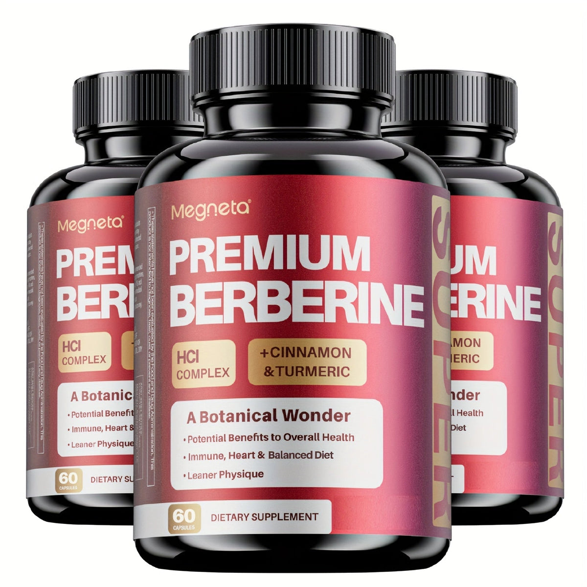 Berberine with Ceylon Cinnamon, Turmeric & Black Pepper, Premium Blood Sugar Support, Vascular Health & Digestive Wellness Ca