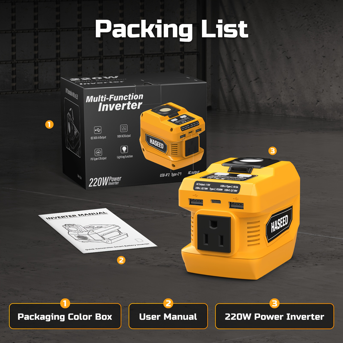 Power Inverter for an Everyday Personal Care Routine, with the Listed Configuration, for Everyday Use and Organized Storage —