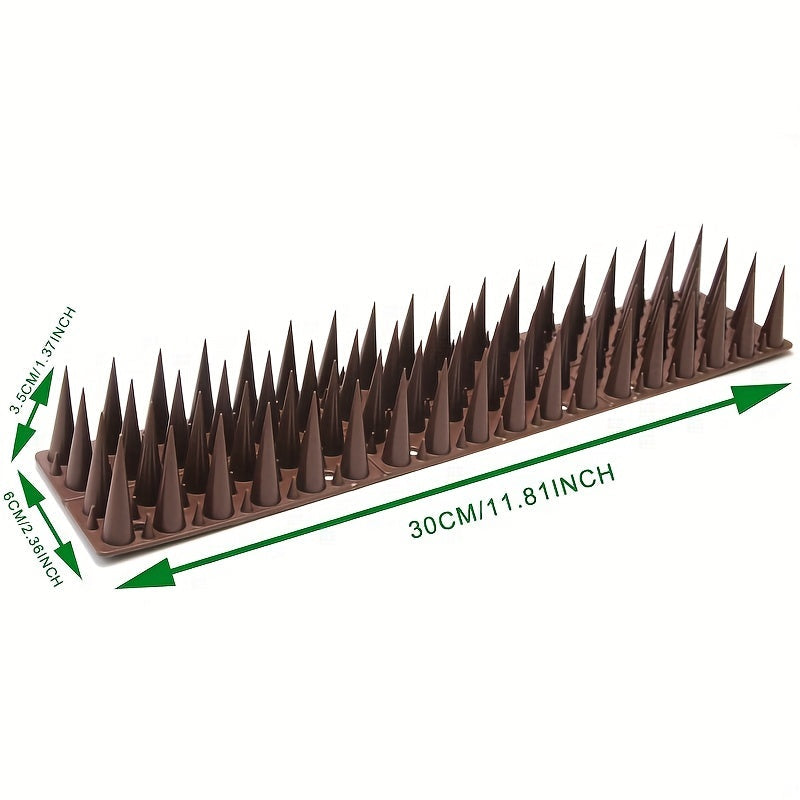 Bird Spikes, 4 Row Fence Balcony Window Sill Ledge for Garden, Yard and Pest Management, with the Listed Configuration — imag