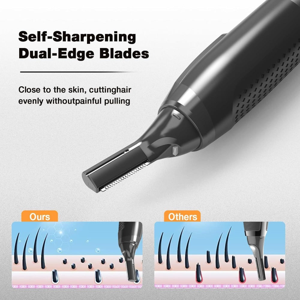 Rechargeable Eyebrow & Nose Ear Hair Trimmer for Men, Electric Detail Trimmer for Neckline Sideburns — image 15