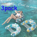Pool Float, Striped Inflatable for Adults Heavy-Duty PVC Raft Lounge Chair, Leak-Proof Design for Lake River Ocean Beach — im