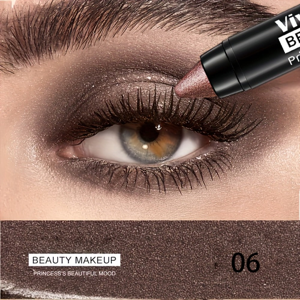Eyeshadow Sticks 7-Piece Set Pop Color Matte, Easy Apply Smoky Eye Makeup Pencils with Eyebrow Pencil — image 9