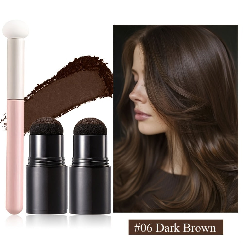 Root Touch Up Powder Stick with Brush – Instant Hair Root Concealer & Eyebrow Filler | Concentrated Paste Formula for Targete