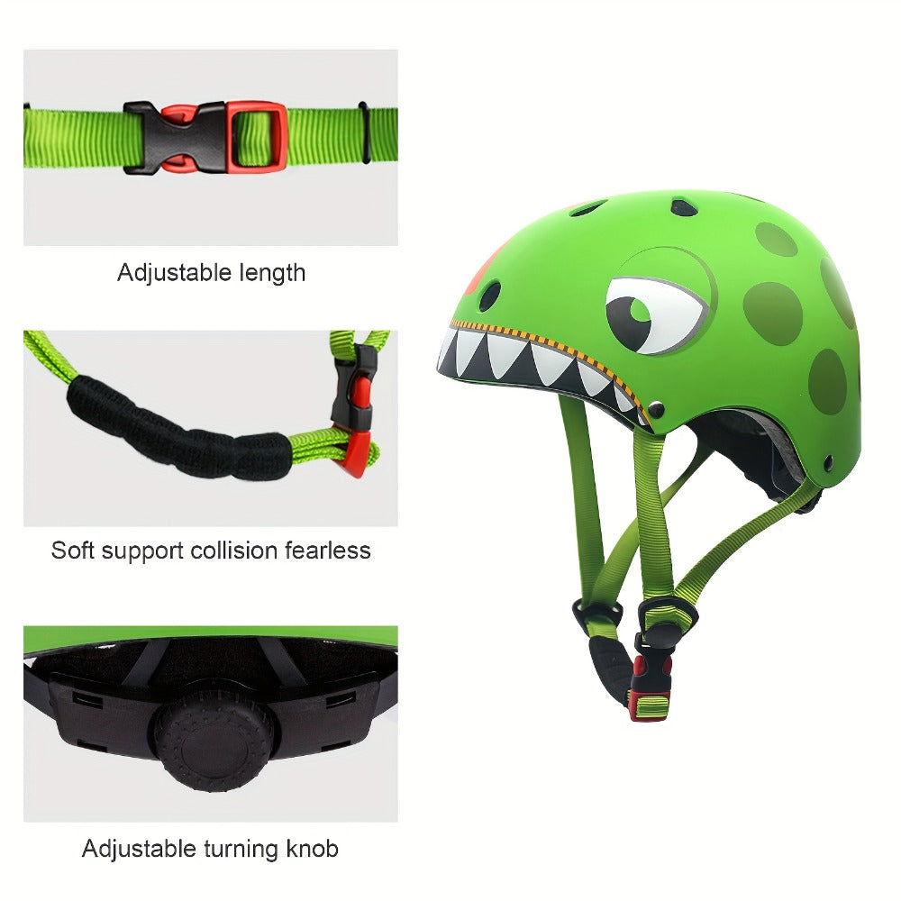 Kids Bike Helmet with Knee and Elbow Pads, Adjustable Gear Set for Ages 5-14, 350g with Ventilation — image 6