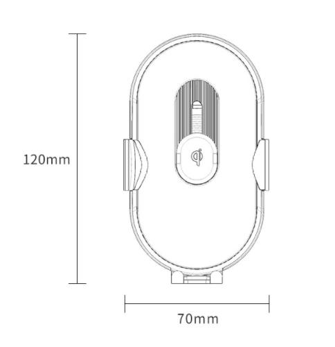 Wireless Smart Fast Charge Black Technology 15W Car Charger