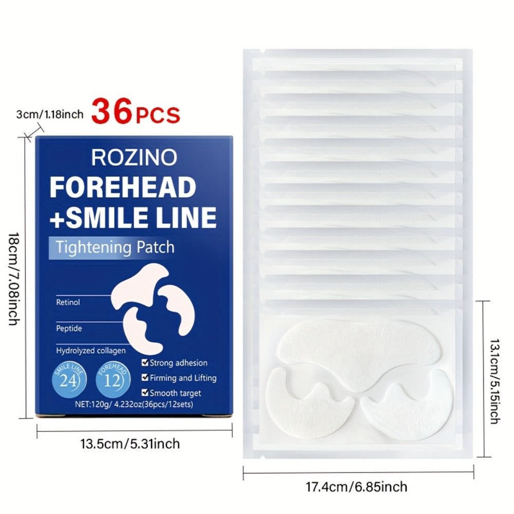 Retinol Peptide Face Patches 36pcs Anti-Wrinkle Hydrolyzed Collagen Lifting Treatment for Forehead & Smile Lines — image 5