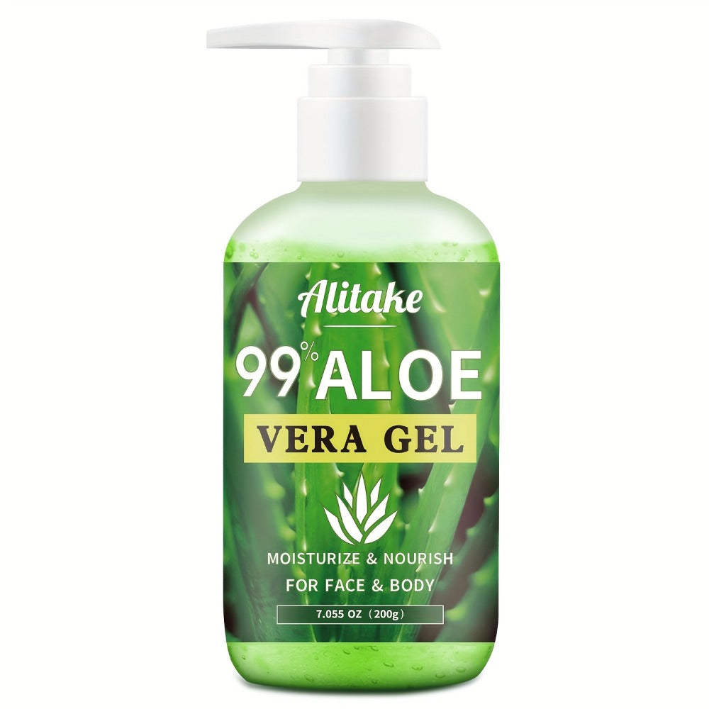 99% Pure Aloe Vera Gel 200ml / 7oz Fresh-Harvested Within 12 Hours for Bath Time, Home Spa and Personal Care — image 8