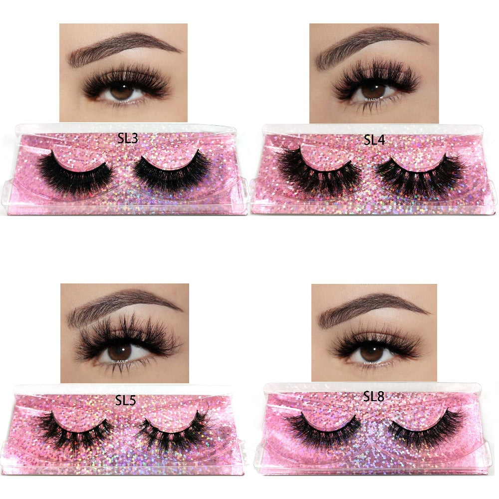 DD Curl False Eyelashes Multipack with 20 Pairs across Five Mixed Styles in Glitter-Top Round Cases — image 16