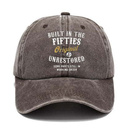 Washed Cotton Printed Distressed Vintage Dad Men's Baseball Cap