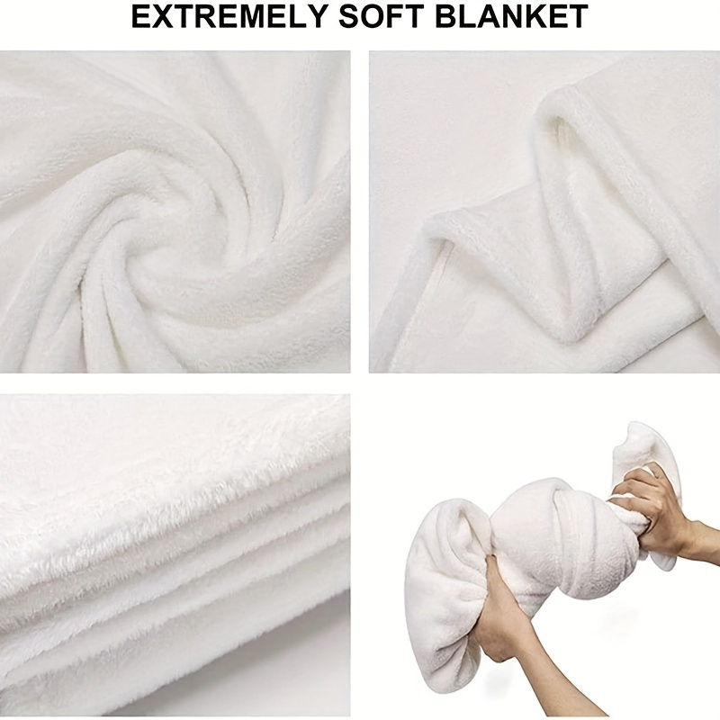 Deer Pattern Flannel Throw Blanket 200-250GSM, for Sofas, Beds and Everyday Home Comfort, with the Listed Configuration — ima