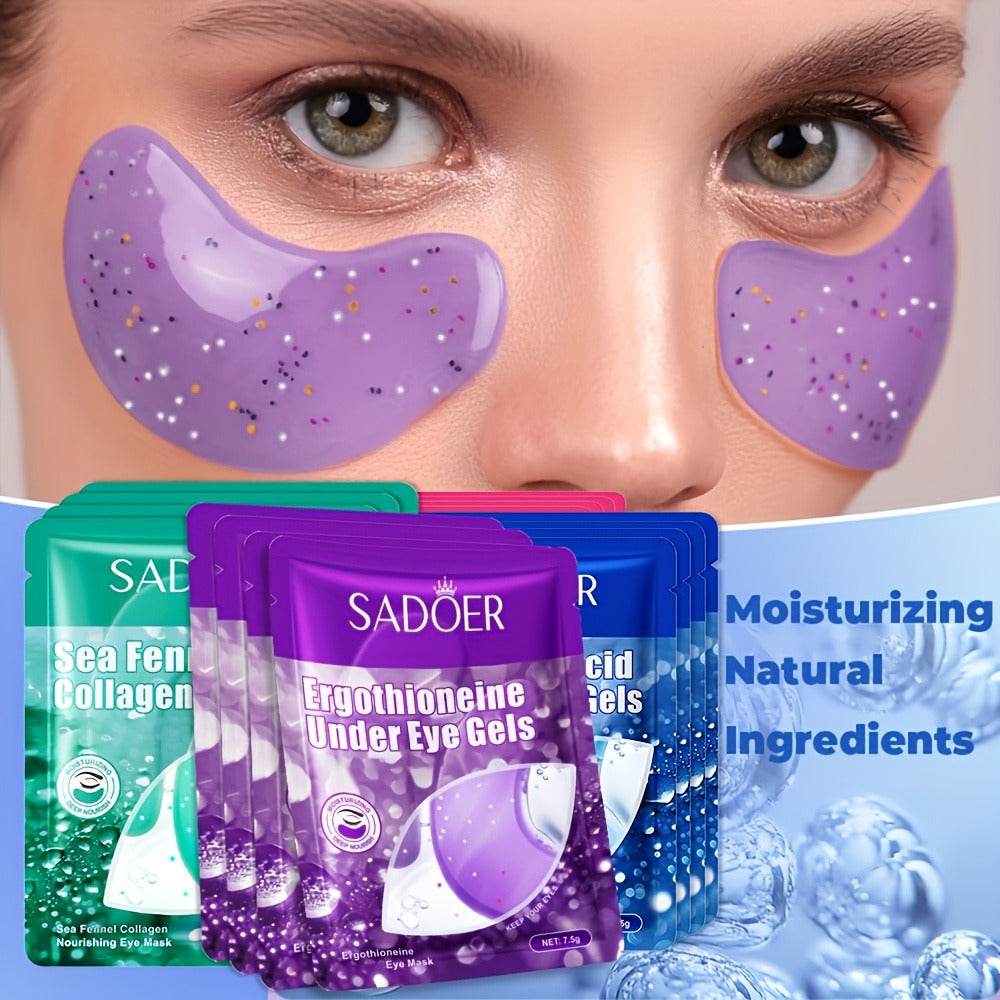 Lip & Under Eye Mask Travel Set 62 Pieces – Moisturizing Non-Greasy Lip Mask & Eye Patch Kit, Hydrating Autumn Winter Skincar