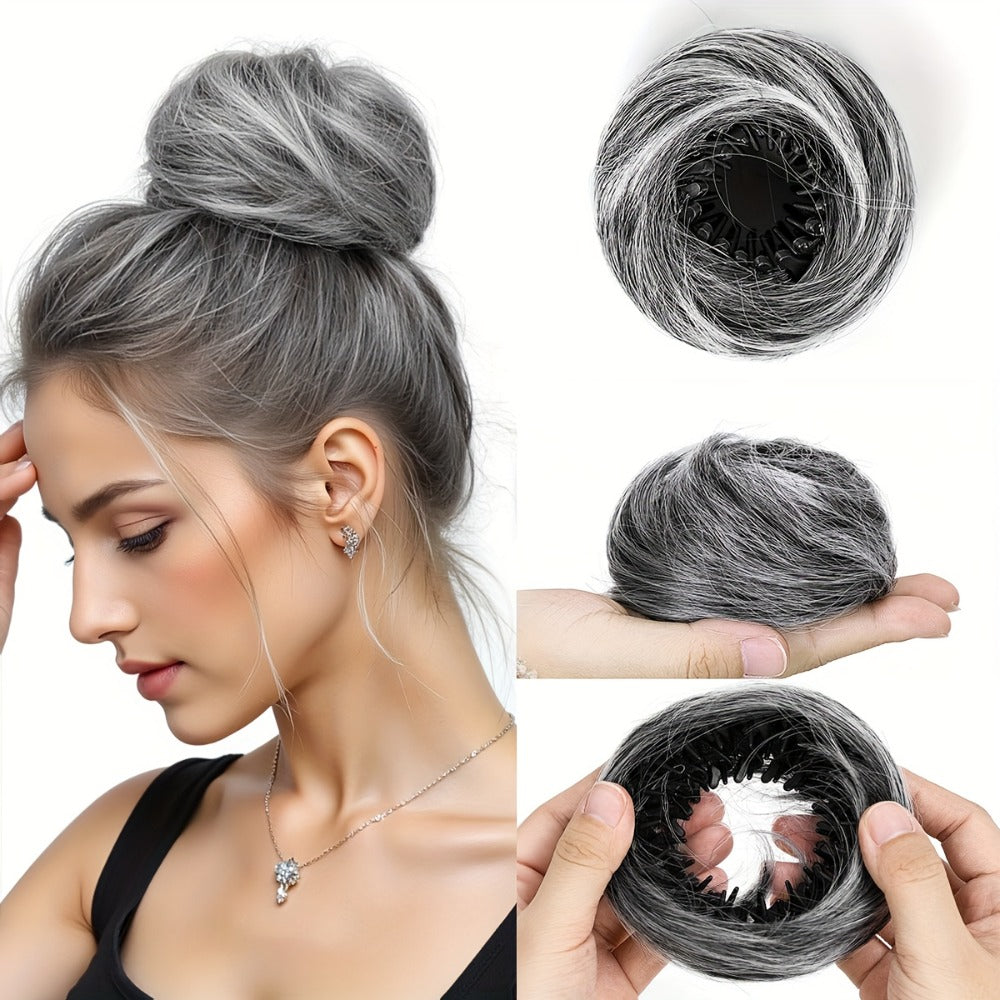 Hair Accessories Four-Inch Curly Bun Hair Piece in Six Synthetic Fiber Colors for Updo Styling — image 5