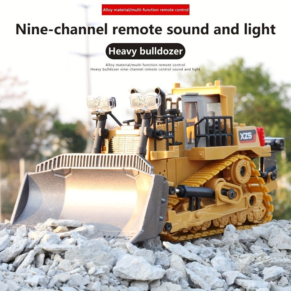 RC Excavator Toy 1:18 Scale 2.4GHz Remote Control with Metal Scoop 680-Degree Rotation Lights & Sound — image 9