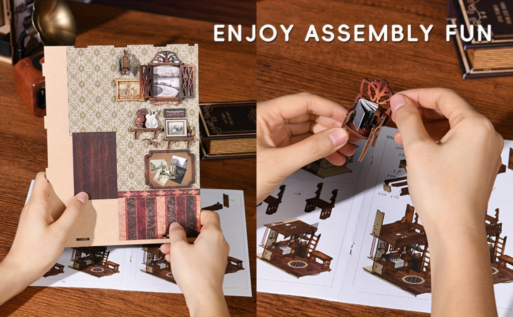 Film Darkroom Book Nook Kit with 405-Piece Vintage Photography Scene and Multiple Warm Lighting Points — image 8