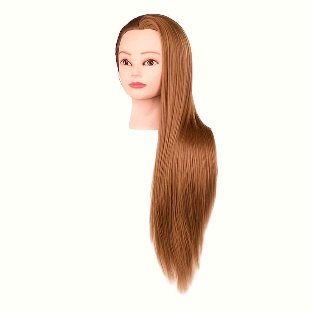 Cosmetology Manikin Head for Hair Styling Braiding Practice – Adult Mannequin Head Real Hair Makeup Display Salon Training To
