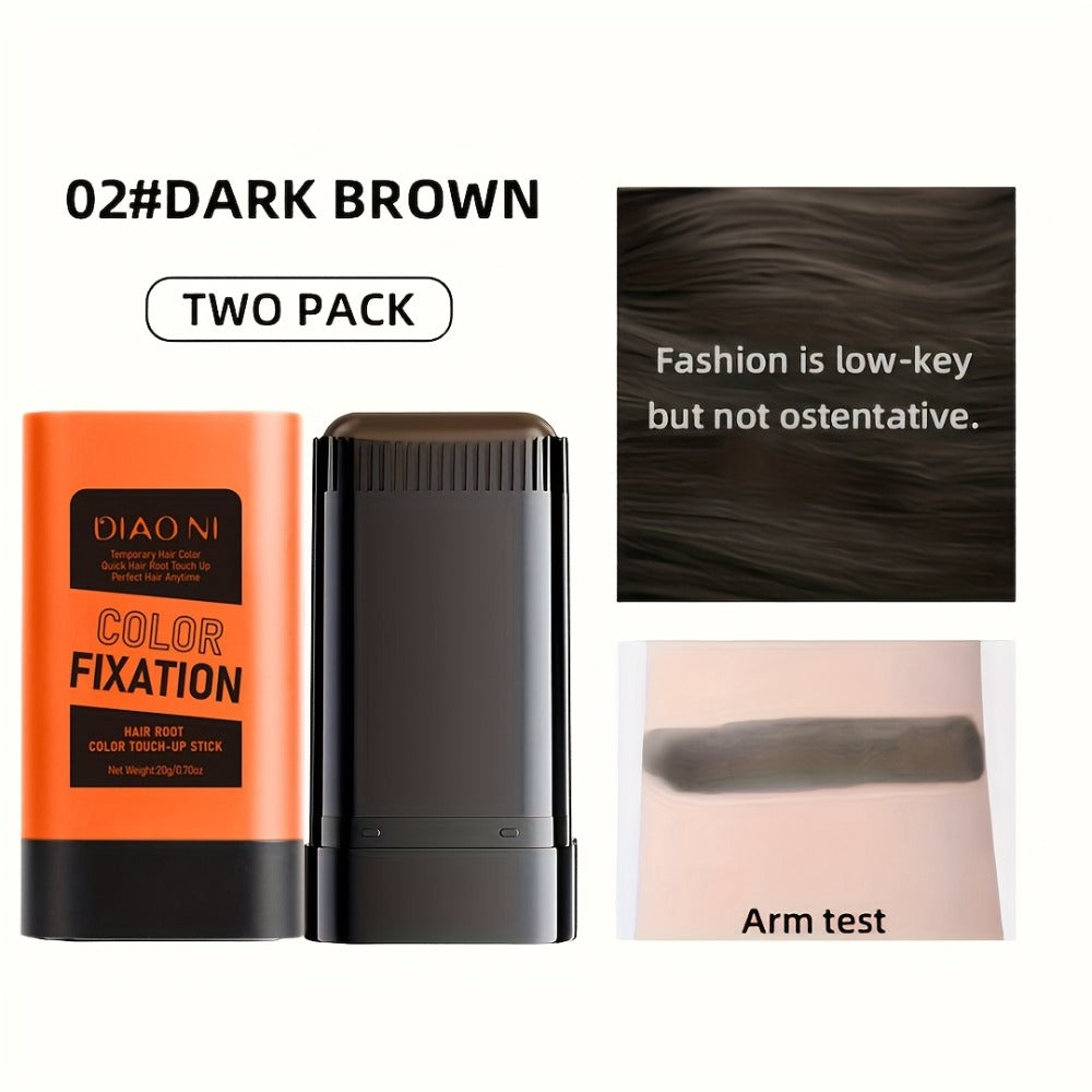 Portable Gray Root Cover Stick 2pcs, Disposable Hair Root Touch-Up with Plant-Based Squalane, Instant Gray Coverage — image 5