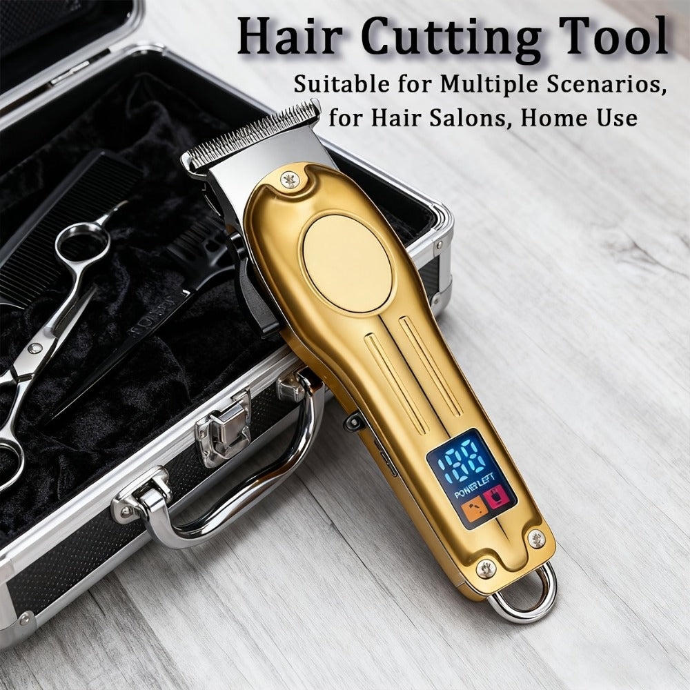 Cordless Hair Clipper Set for Men & Women – Professional Wireless Barber Clippers with T-Blade Trimmer, LED Screen, Adjustabl