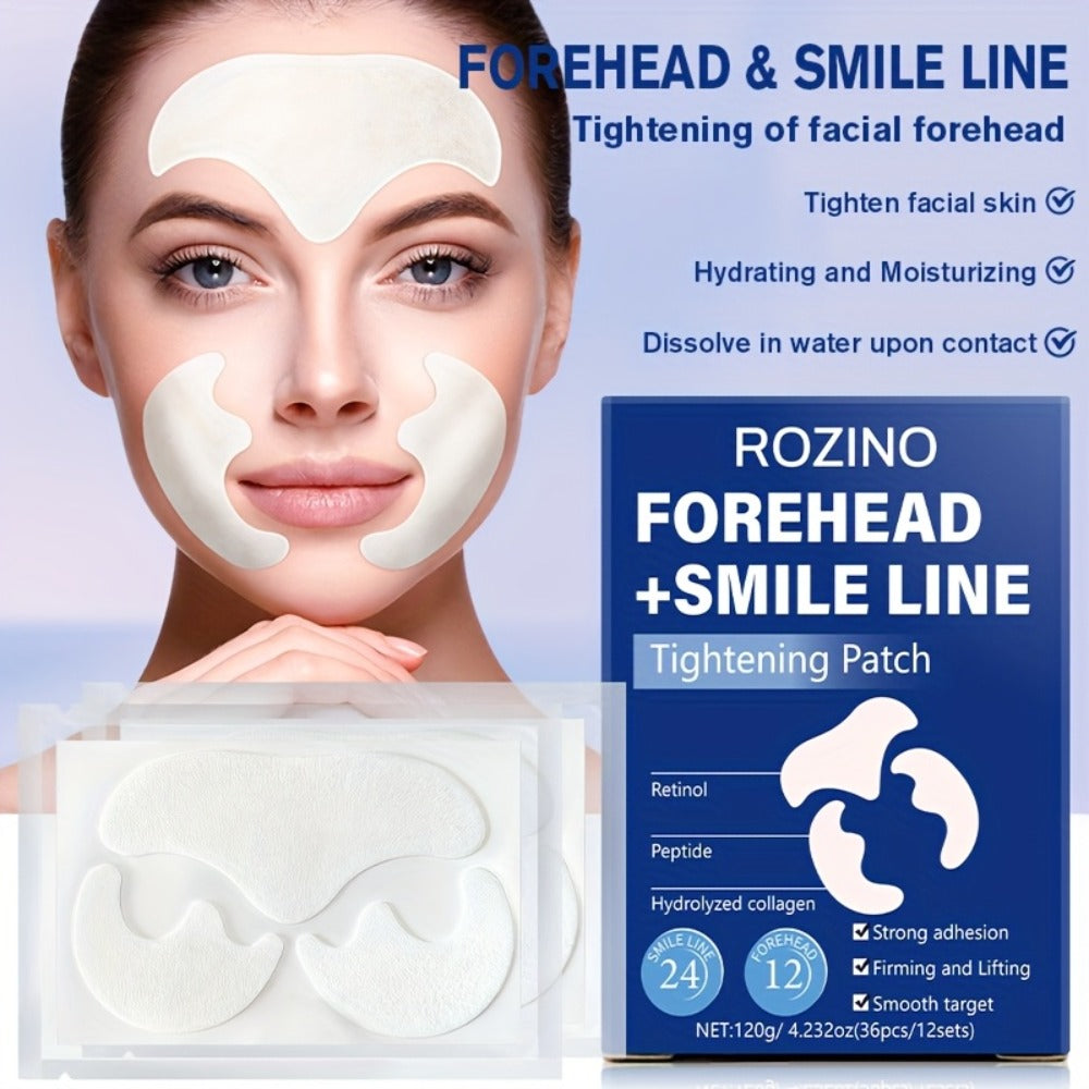 Retinol Peptide Face Patches 36pcs Anti-Wrinkle Hydrolyzed Collagen Lifting Treatment for Forehead & Smile Lines — image 2
