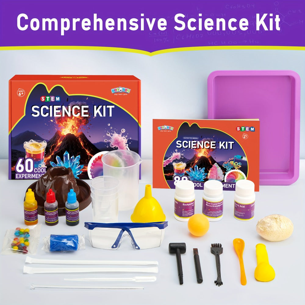 STEM Science Kit for Kids Ages 6-12, 60 80 105 Lab Experiments, Chemistry Set with Crystal Growing & Chemical Reactions — ima