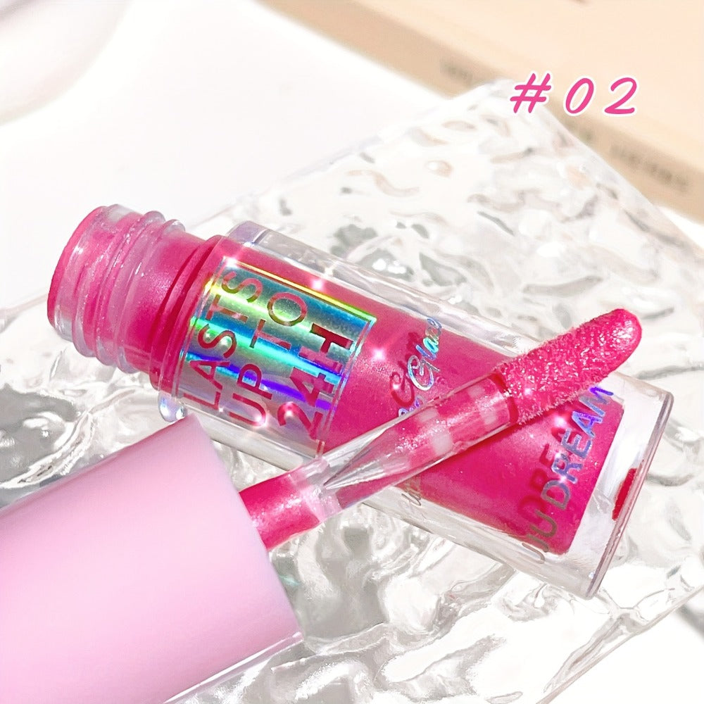 24H Waterproof Glitter Lip Gloss & Lip Stain Set 3PCS, Lip Oil Formula, for Makeup, Travel and Everyday Vanity Use — image 16