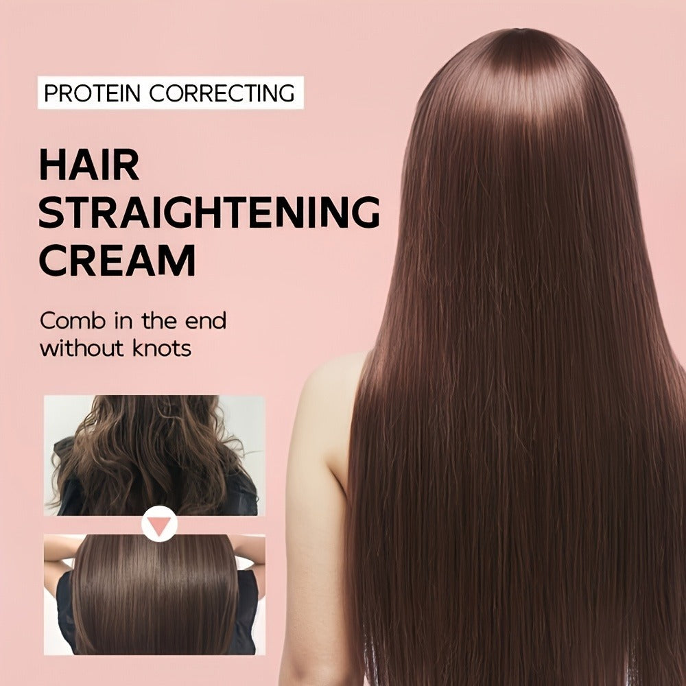 Smoothing Hair Straightening Cream with Protein & Keratin, Deep Frizz Control Treatment for All Hair Types — image 9