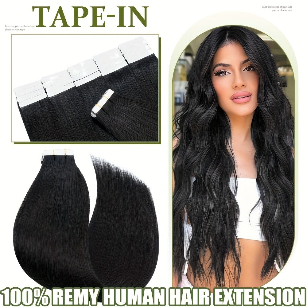 Hair Extensions Straight Brazilian Remy Human Hair Tape-In Set with 10 Pieces, 12–24-Inch Lengths and 11 Colors — image 21