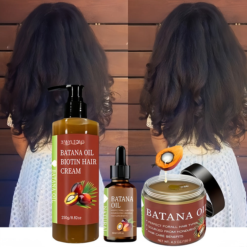 Batana Oil Set 3-Piece from Honduras - Dr. Sebi Cold Pressed Unrefined Batana Oil with Hair Mask & Essence — image 9