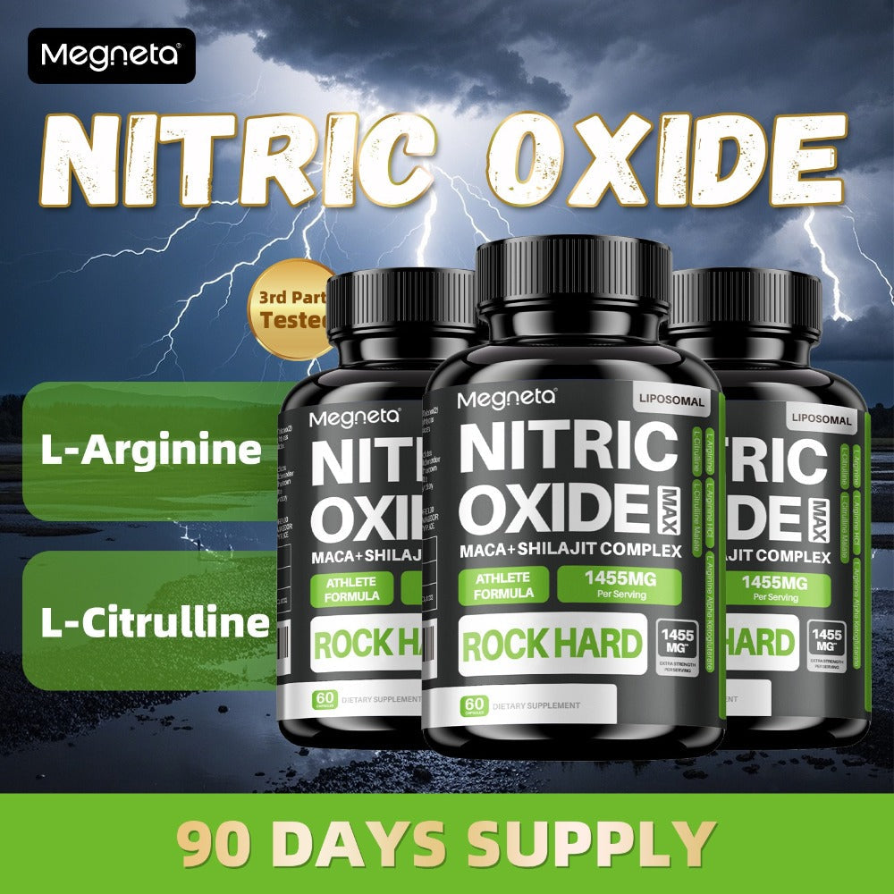 L-Arginine & L-Citrulline Nitric Oxide Supplement for Men - Boosts Blood Flow, Pump, Energy — image 1