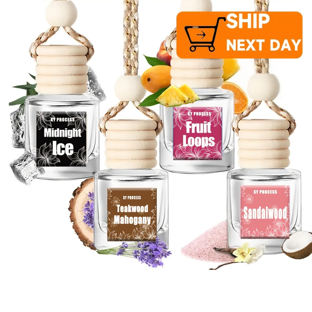 Car Air Freshener X&Y Four-Bottle Hanging Diffuser Gift Set with Eight available Style and Collection Options — image 17